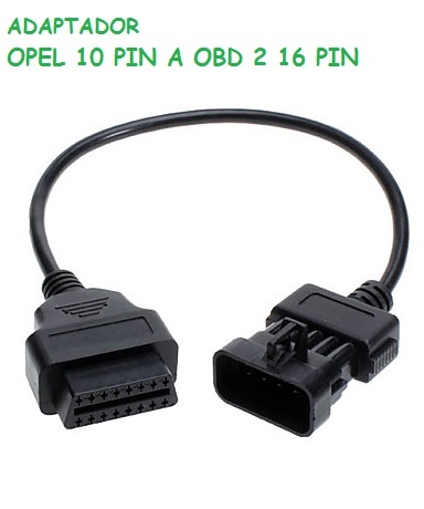 Adaptador Opel 10 pin a OBD 16 pin conectar vehiculos antiguos a cualquier útil de diagnosis coches