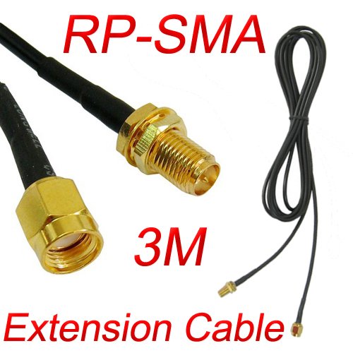 CABLE ALARGADOR SMA WIFI MACHO HEMBRA 3 metros de largo extender el cable para la instalación inalambrica router receptor señal wifi rp-sma