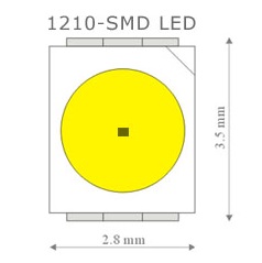 PACK DE 20 DIODO smd LED 1210 3528 Cuadro mandos tablero coche climatizador integrados soldar en placa Radio de coche Iluminación