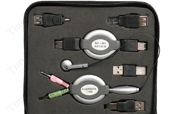 Bolsa de herramientas PC USB Ratón óptico Auricular con microfono ladron usb Lector de Tarjetas y mutitud de conectores